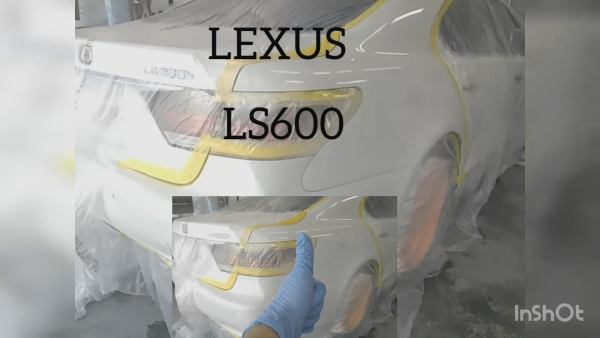 6/30(木)最新😊料金参考更新しました。レクサス LS600リアバンパーリア フェンダー 鈑金塗装サムネイル